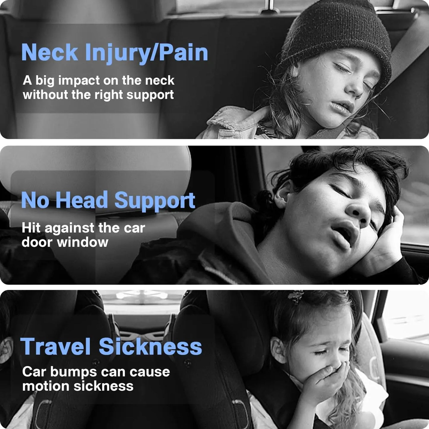 360° Car Headrest Pillow